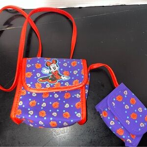 Vintage Disney Imaginings Girls Purse PVC Plastic Minnie Mouse Unused Coin Purse